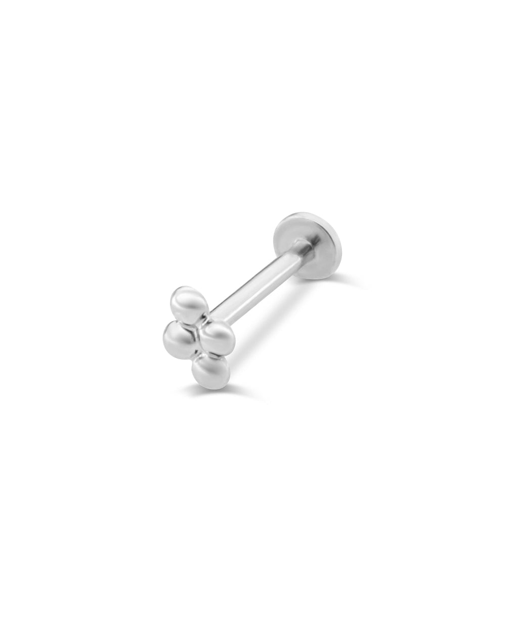 Covetear Classic Micro Quartet Cartilage Earring#material_14k_White_Gold