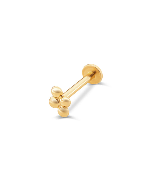 Covetear Classic Micro Quartet Cartilage Earring#material_14k_Yellow_Gold
