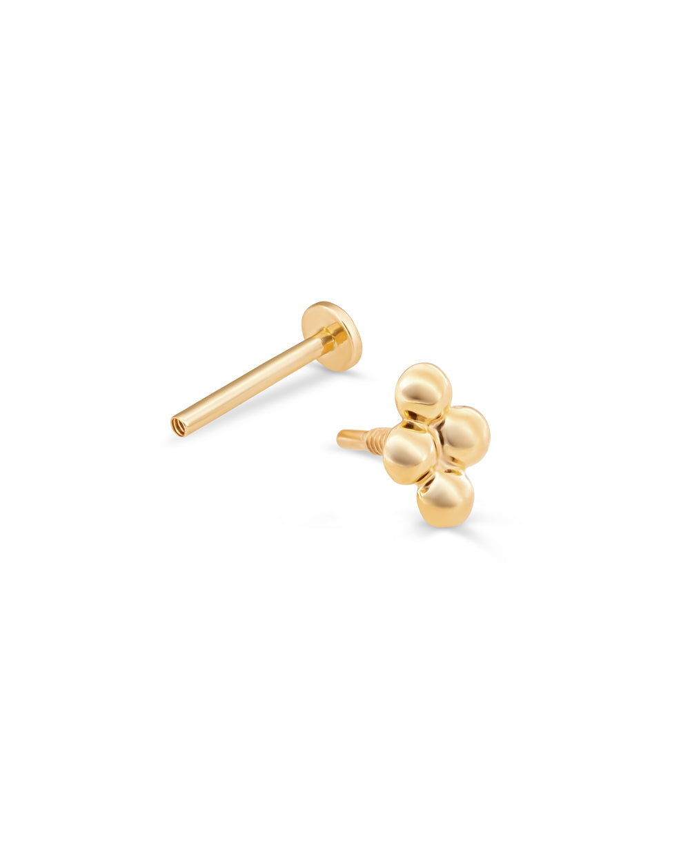 Covetear Classic Micro Quartet Cartilage Earring#material_14k_Yellow_Gold