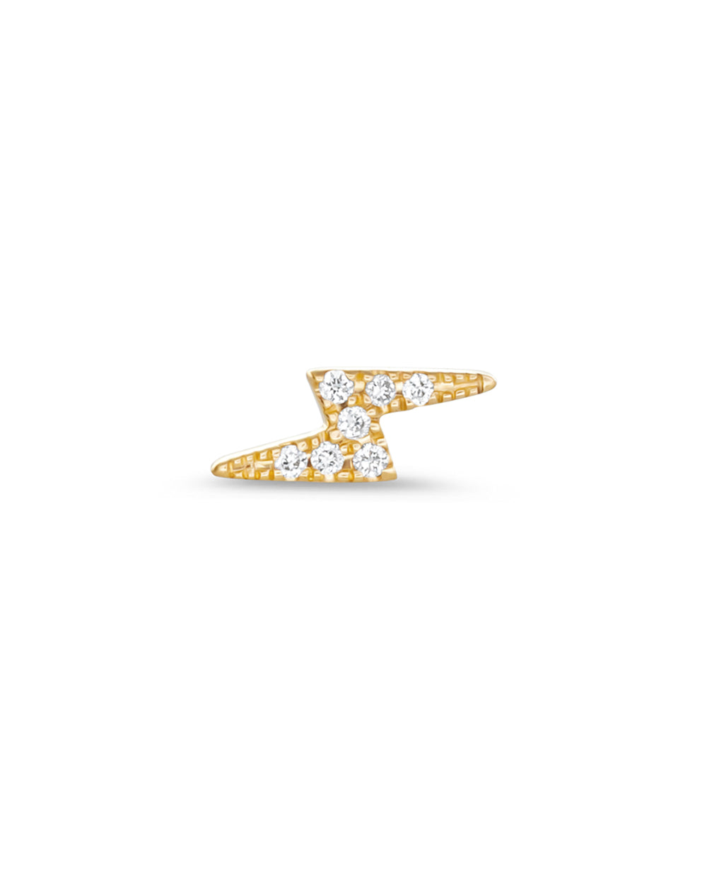 Covetear Diamond Bolt Cartilage Earring#material_14k_Yellow_Gold