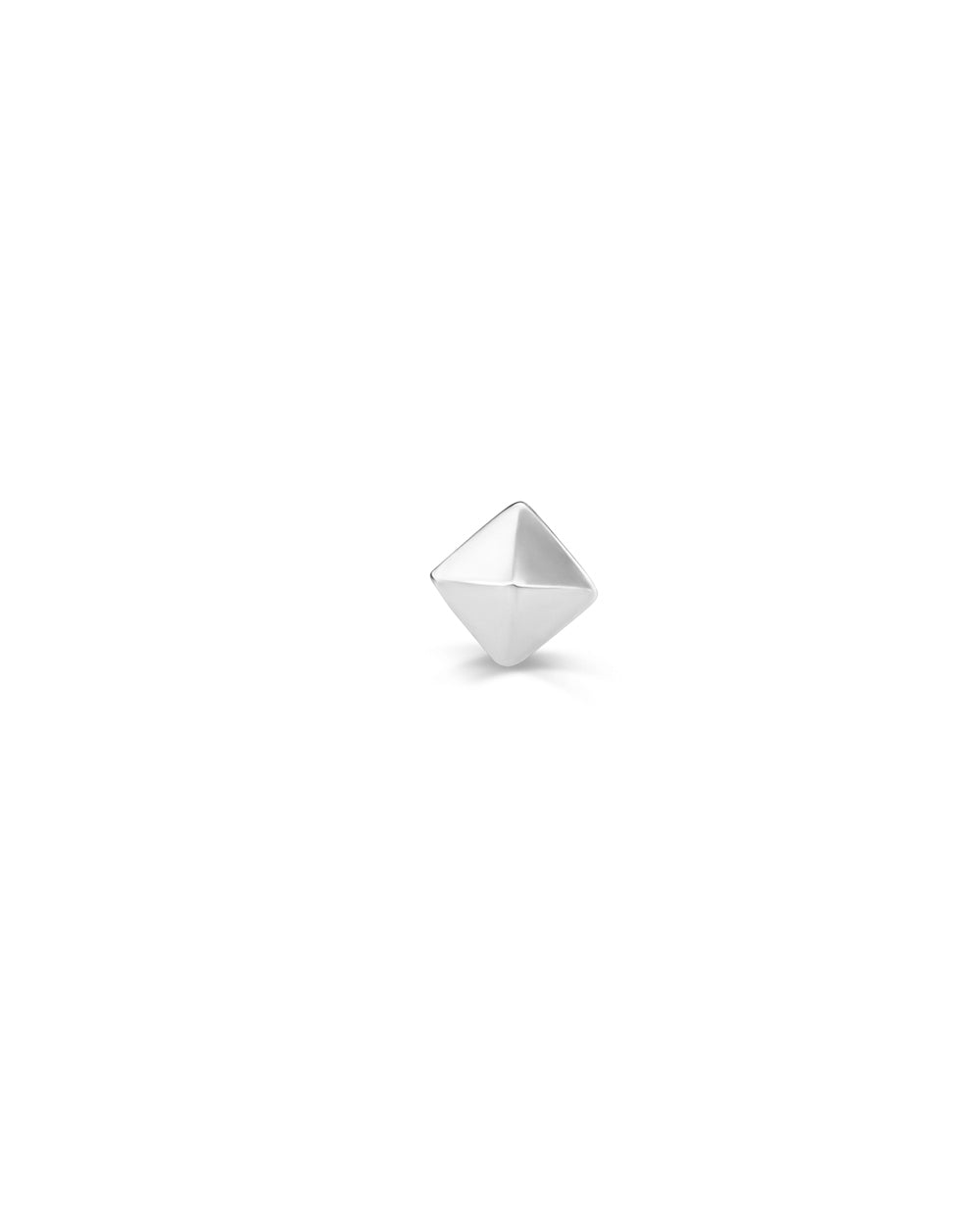 Covetear Classic Pyramid Cartilage Earring#material_14k_White_Gold