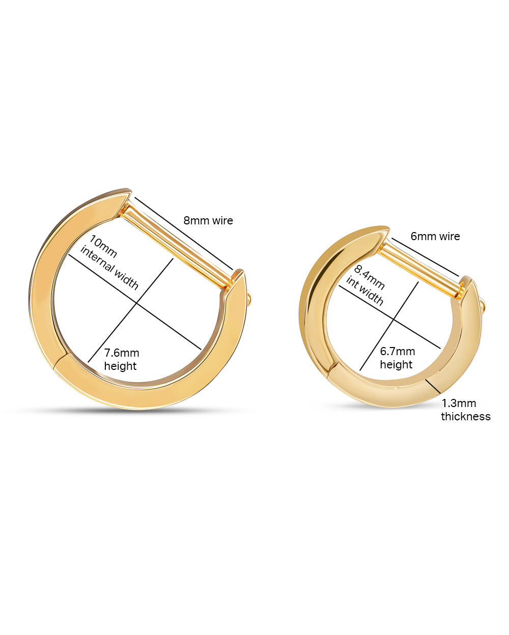 Covetear Bolde Piercing Hoop#material_14k_Yellow_Gold