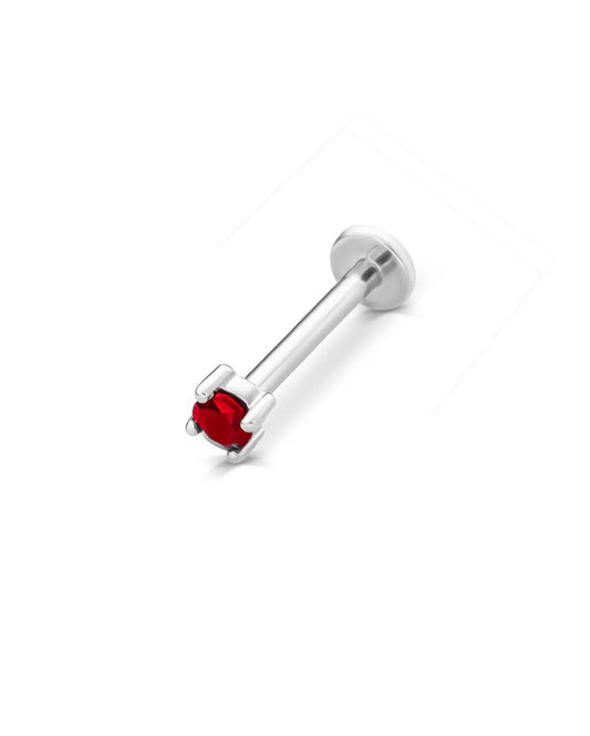 Ruby Petit Solitaire Earring