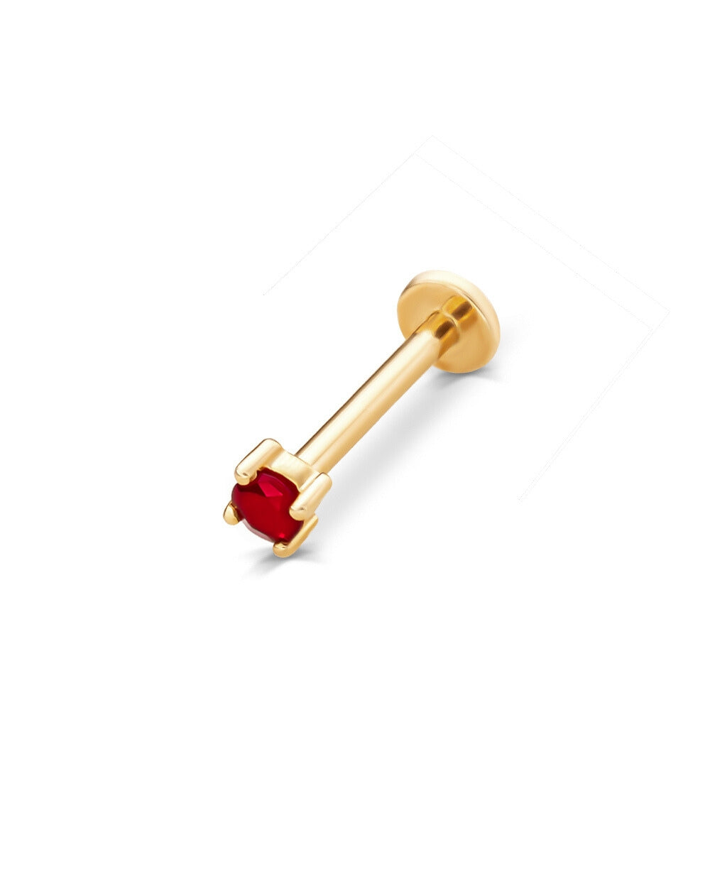 Ruby Petit Solitaire Earring