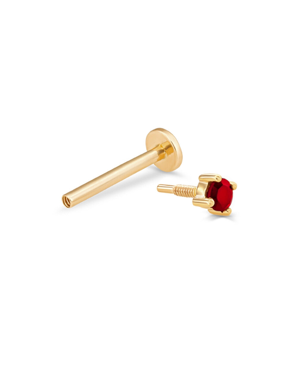 Ruby Petit Solitaire Earring