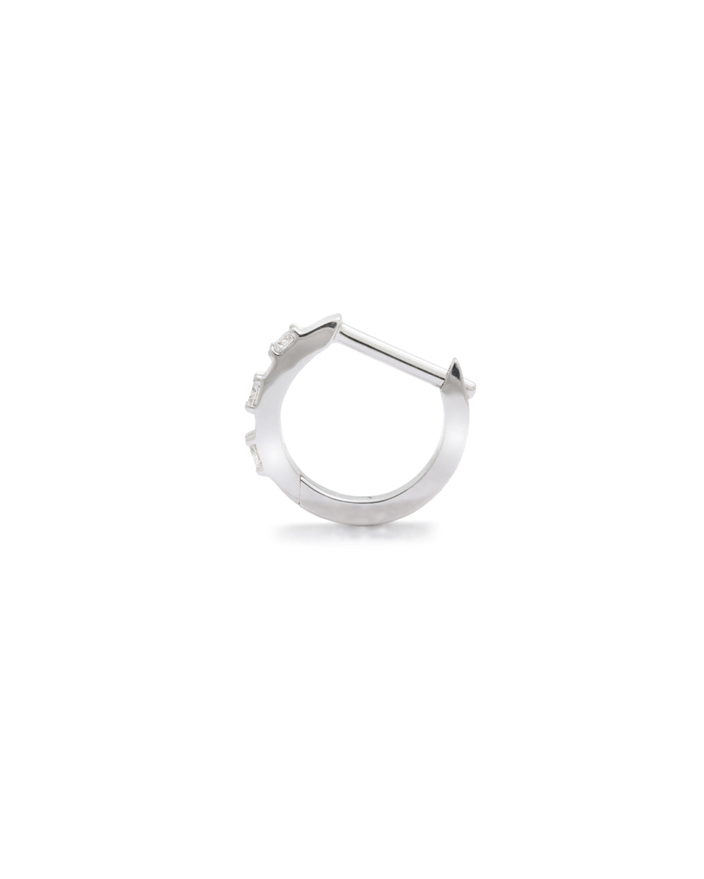 Covetear Petit Diamond Piercing Hoop#material_14k_WhiteGold