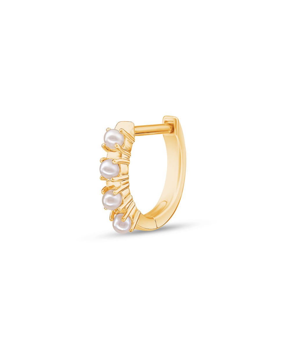 Covetear Petit Pearl Piercing Hoop#material_14k_YELLOW_Gold