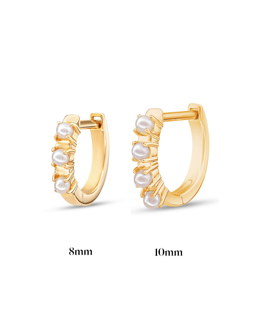 Covetear Petit Pearl Piercing Hoop#material_14k_YELLOW_Gold