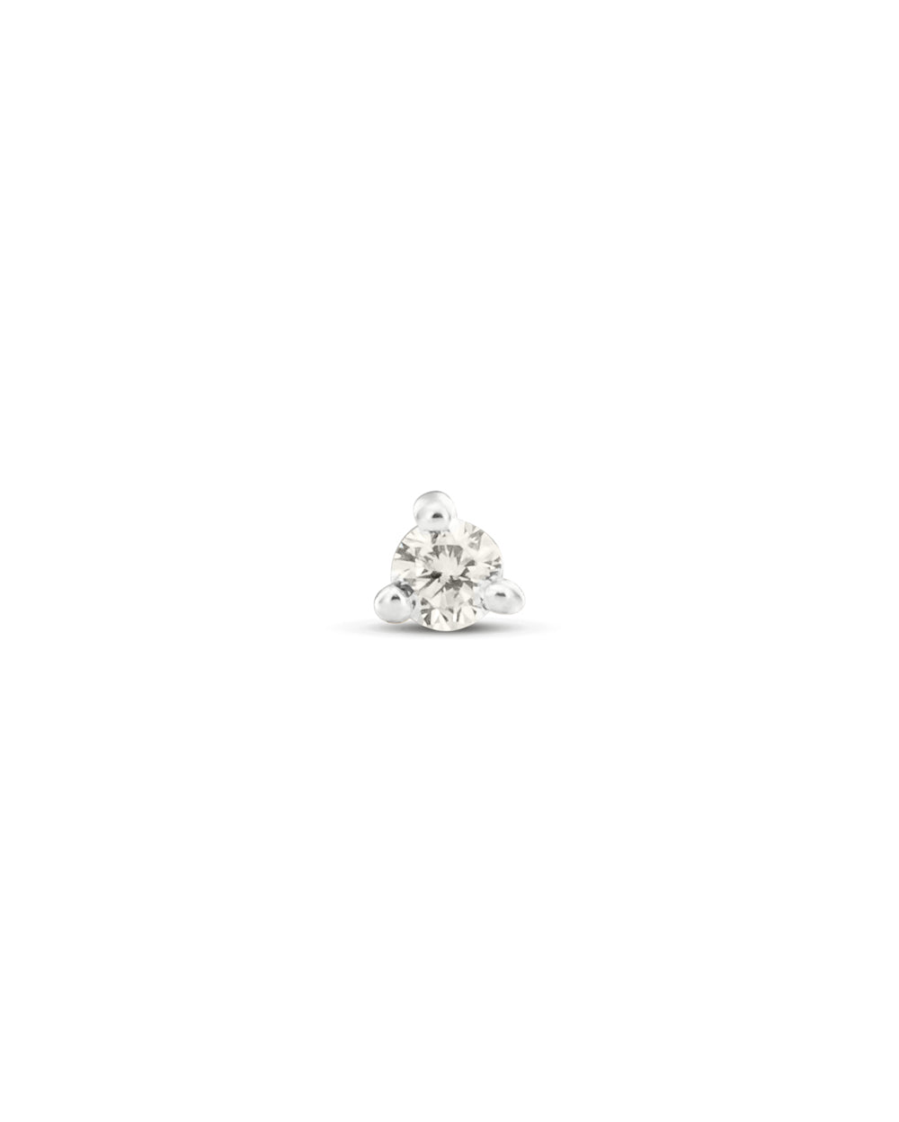 Covetear Micro Diamond Cartilage Earring#material_14k_White_Gold