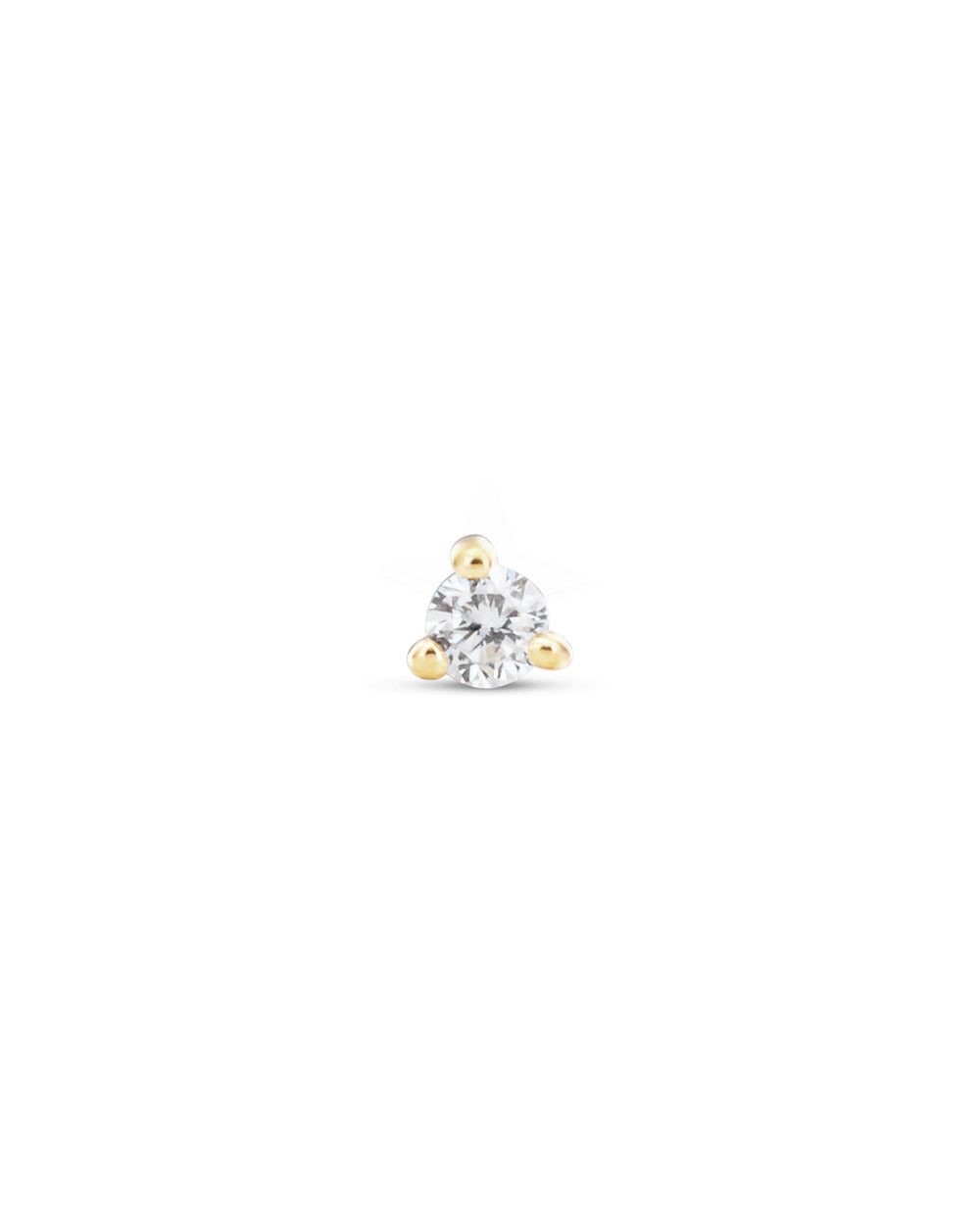 Covetear Micro Diamond Cartilage Earring#material_14k_Yellow_Gold