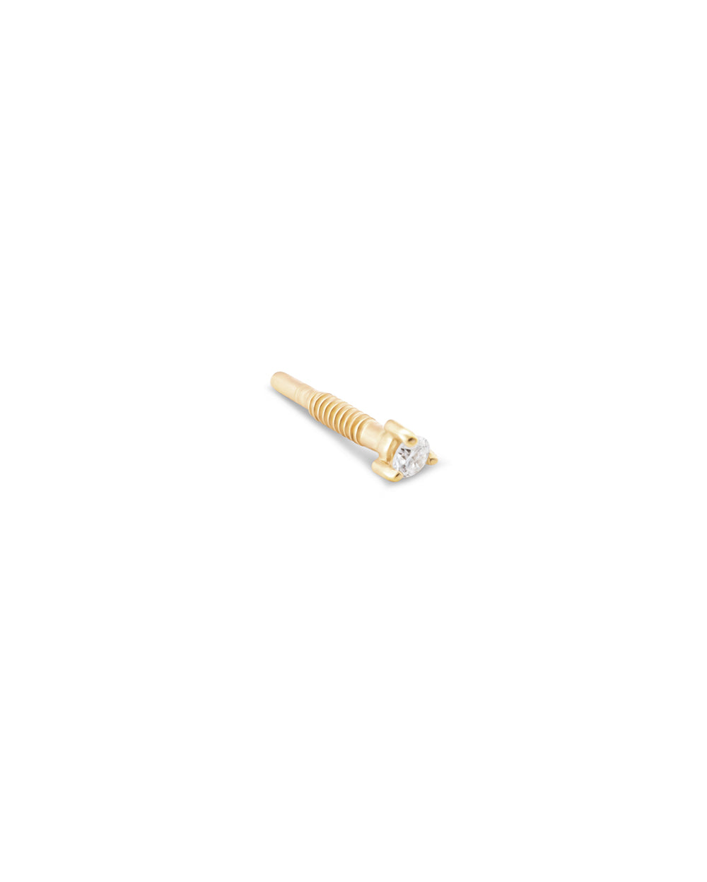 Covetear Micro Diamond Cartilage Earring#material_14k_Yellow_Gold