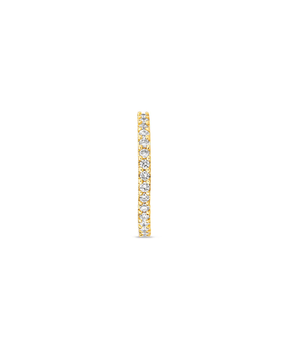 Covetear Eternite' Diamond Clicker Hoop Earring#material_14k_Yellow_Gold