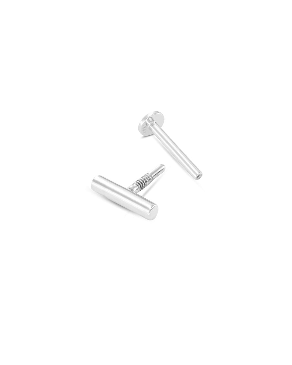 Covetear Micro Fine Line Cartilage Earring#material_14k_White_Gold