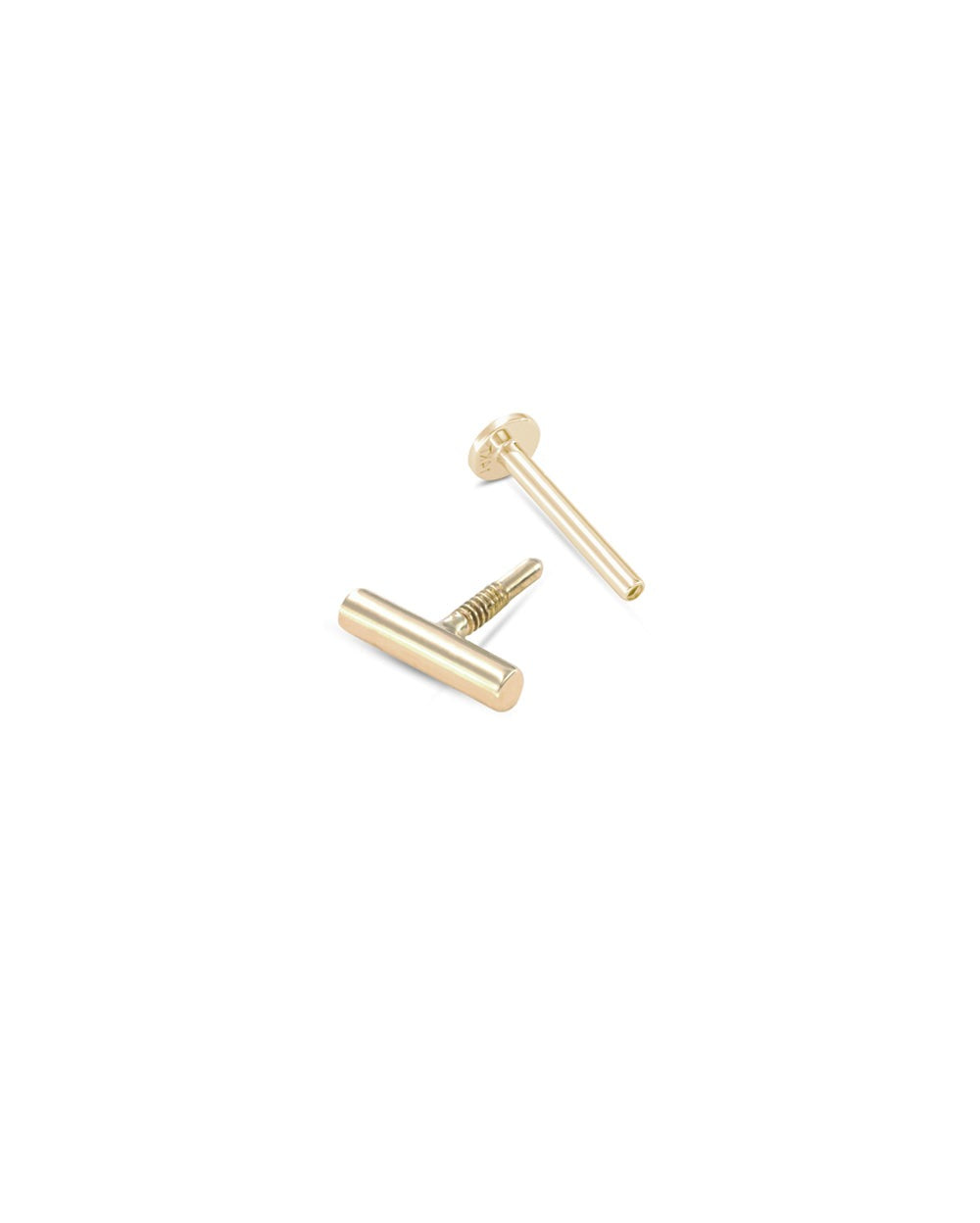 Covetear Micro Fine Line Cartilage Earring#material_14k_Yellow_Gold