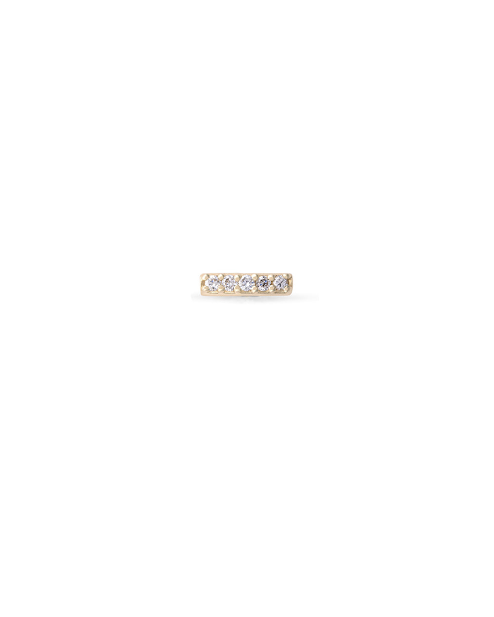 Covetear Micro Fine Line Diamond Cartilage Earring#material_14k_Yellow_Gold