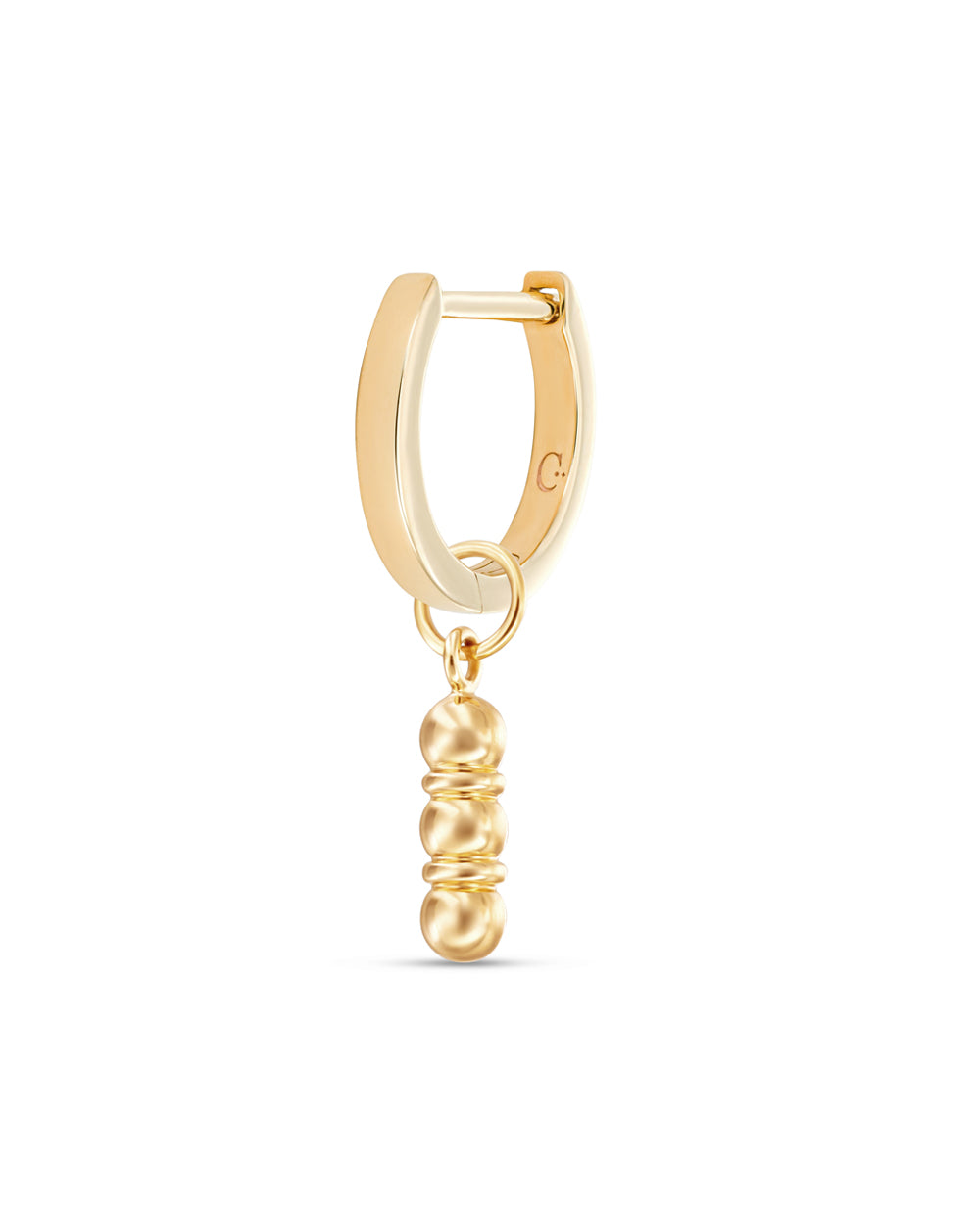 Covetear Dot Dash Hoop Charm#material_14k_Yellow_Gold