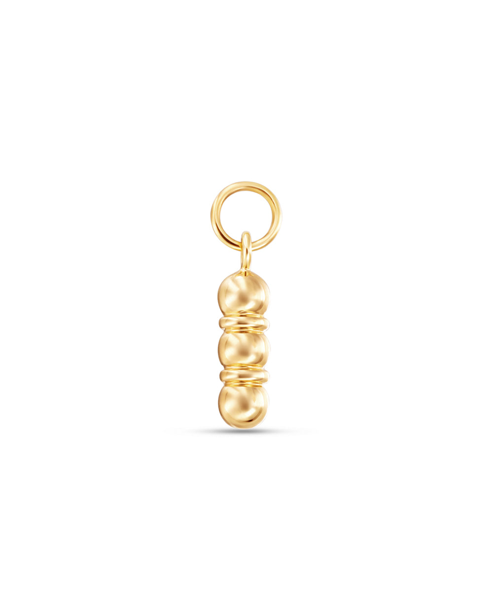 Covetear Dot Dash Hoop Charm#material_14k_Yellow_Gold