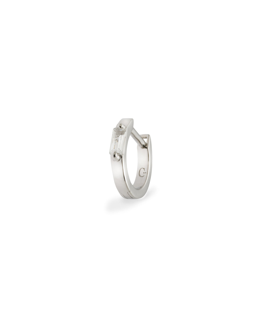 Covetear Baguette Piercing Hoop#material_14k_WhiteGold