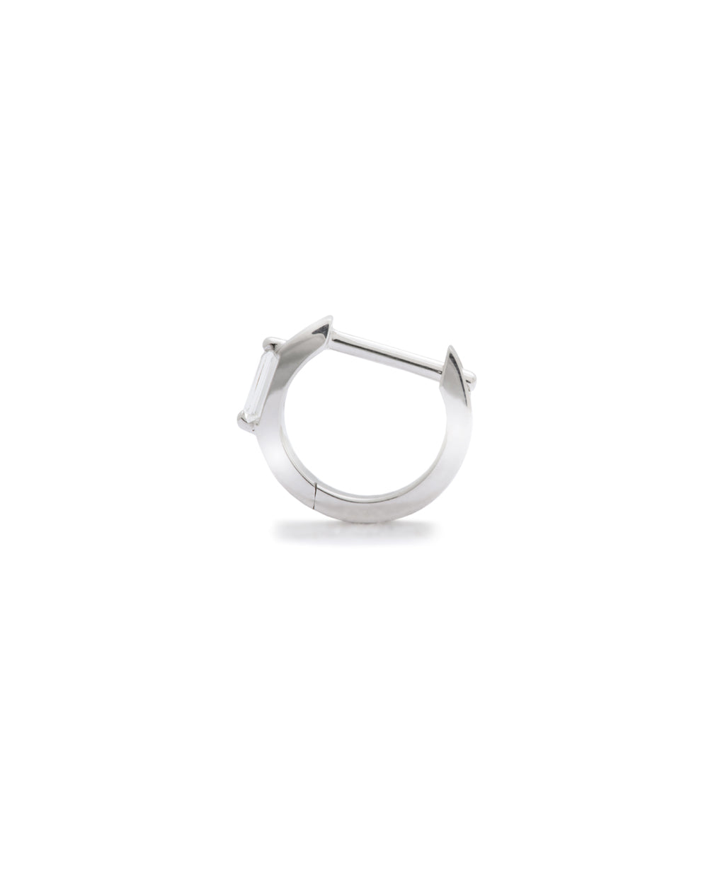 Covetear Baguette Piercing Hoop#material_14k_WhiteGold