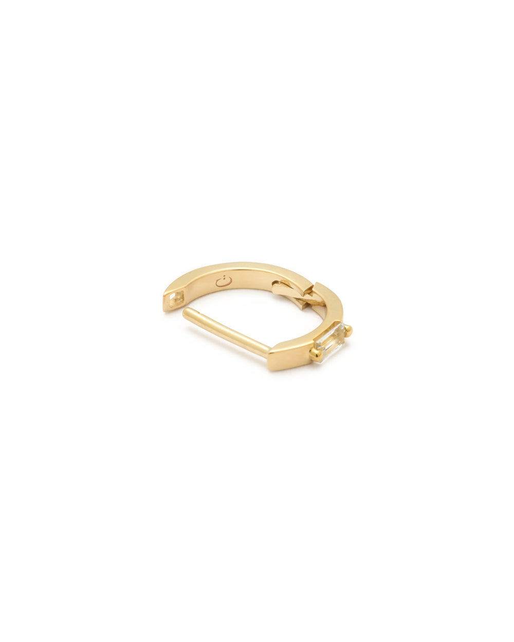 Covetear Baguette Piercing Hoop#material_14k_YellowGold