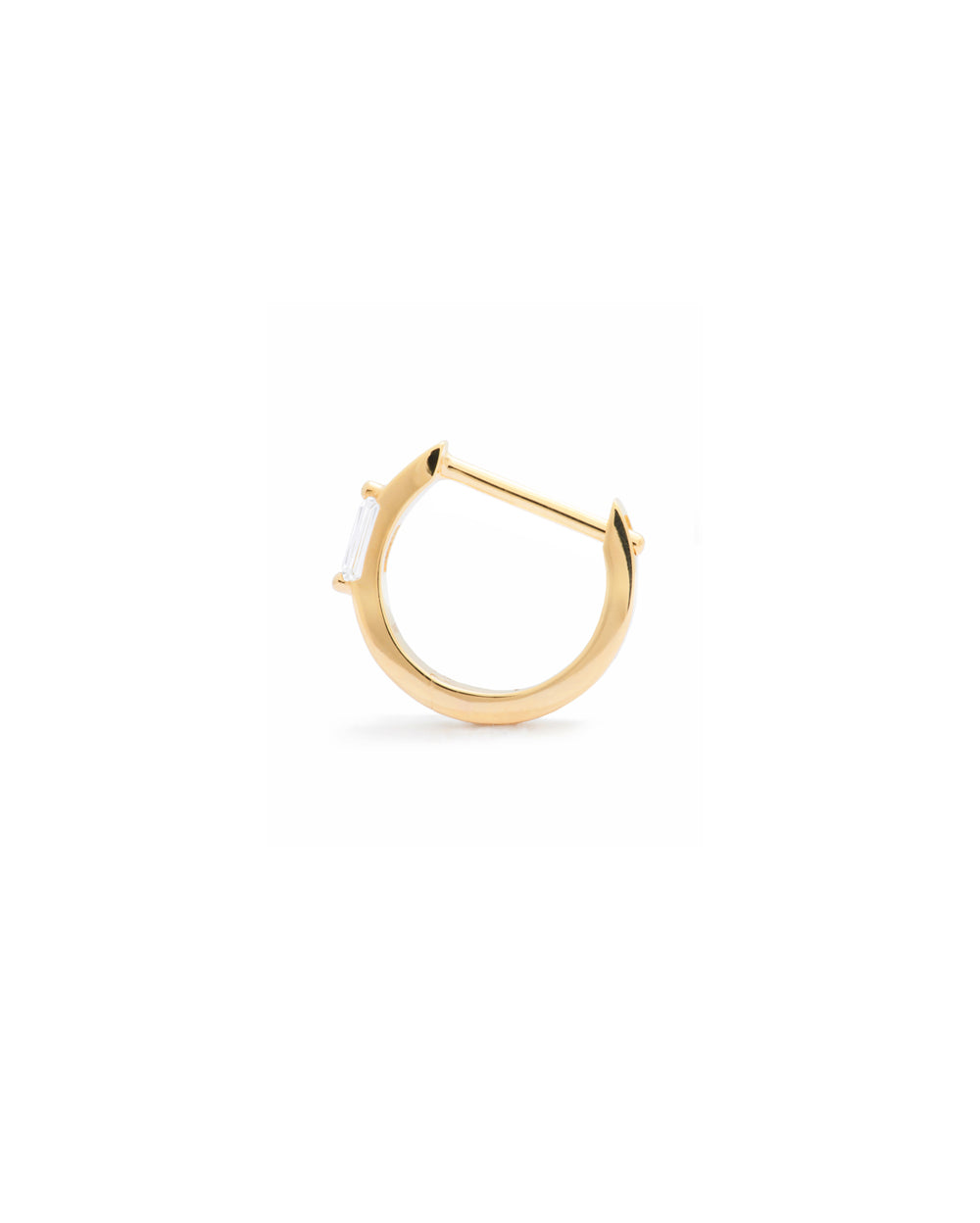 Covetear Baguette Piercing Hoop#material_14k_YellowGold