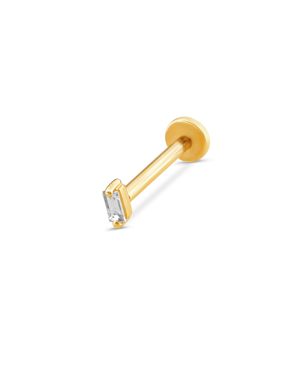 Covetear Bebe Baguette Earring #material_14k_Yellow_Gold