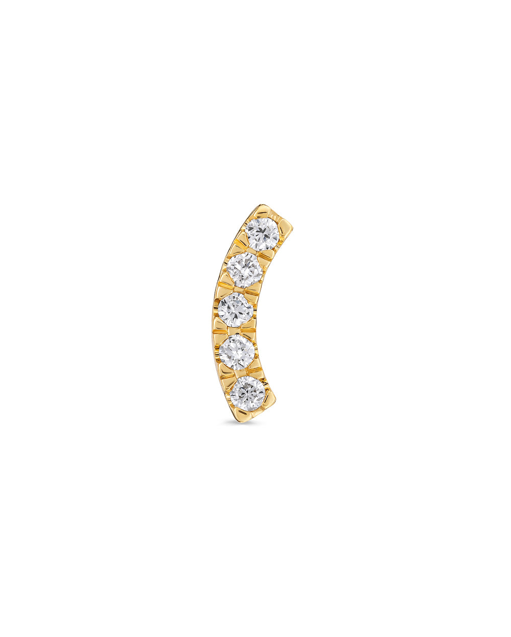 Covetear Crescent Cartilage Earring#material_14k_Yellow_Gold