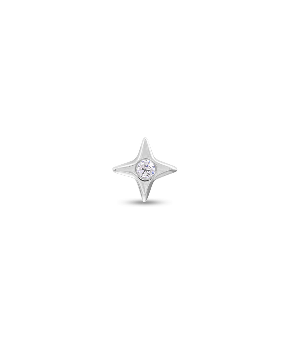 Covetear Starlight Diamond Cartilage Earring#material_14k_White_Gold