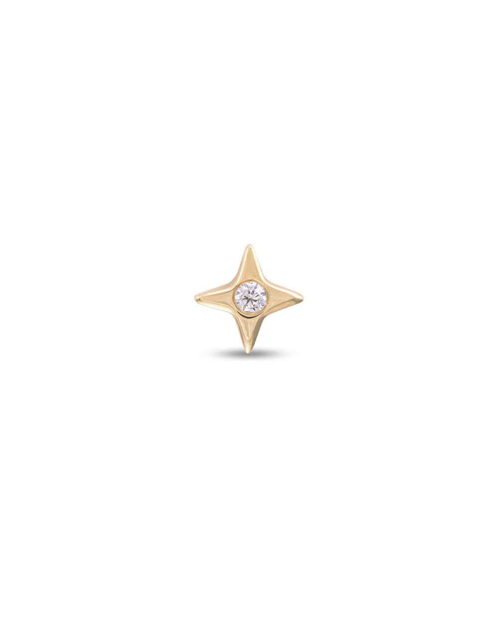 Covetear Starlight Diamond Cartilage Earring#material_14k_Yellow_Gold