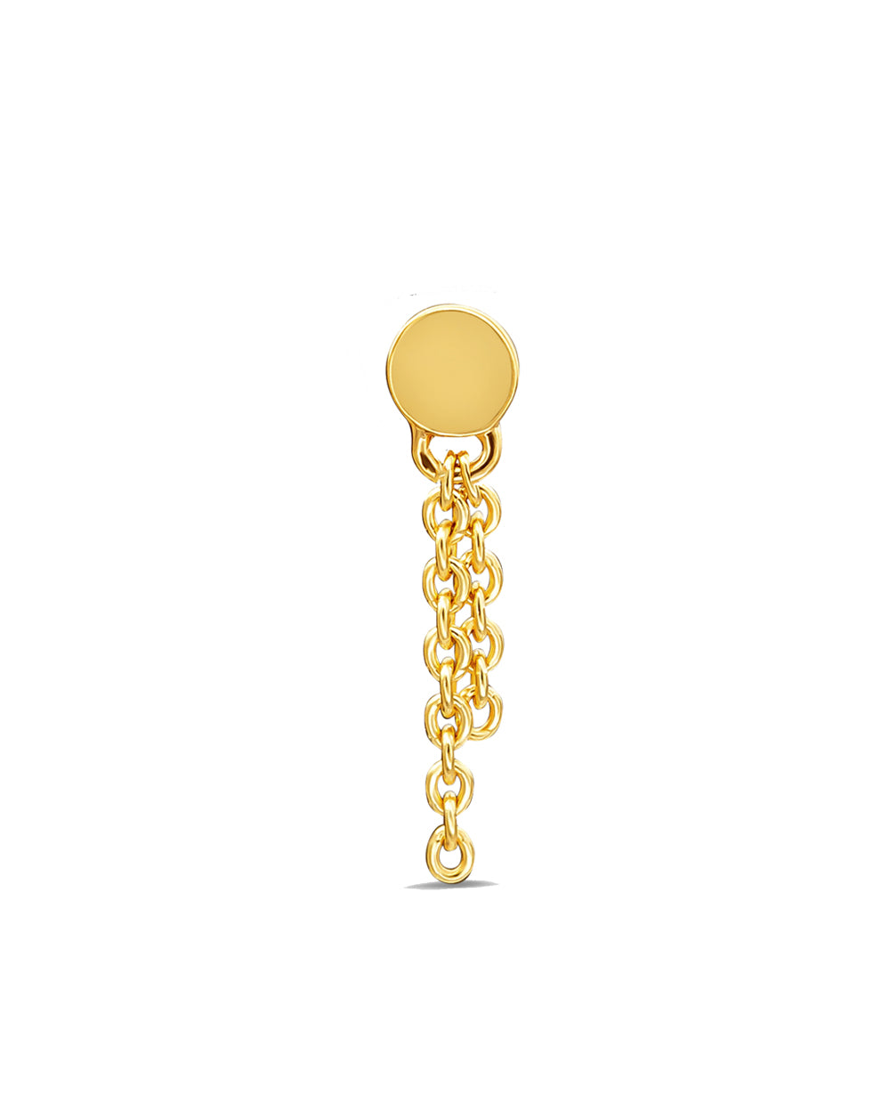 Covetear Taselle Disc Cartilage Earring#material_14k_yellow_Gold