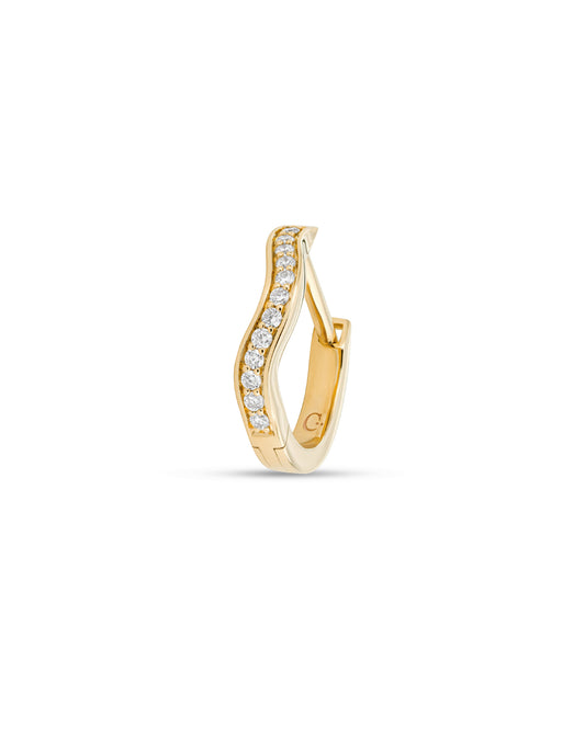 Covetear Wave Diamond Piercing Hoop#material_14k_YellowGold