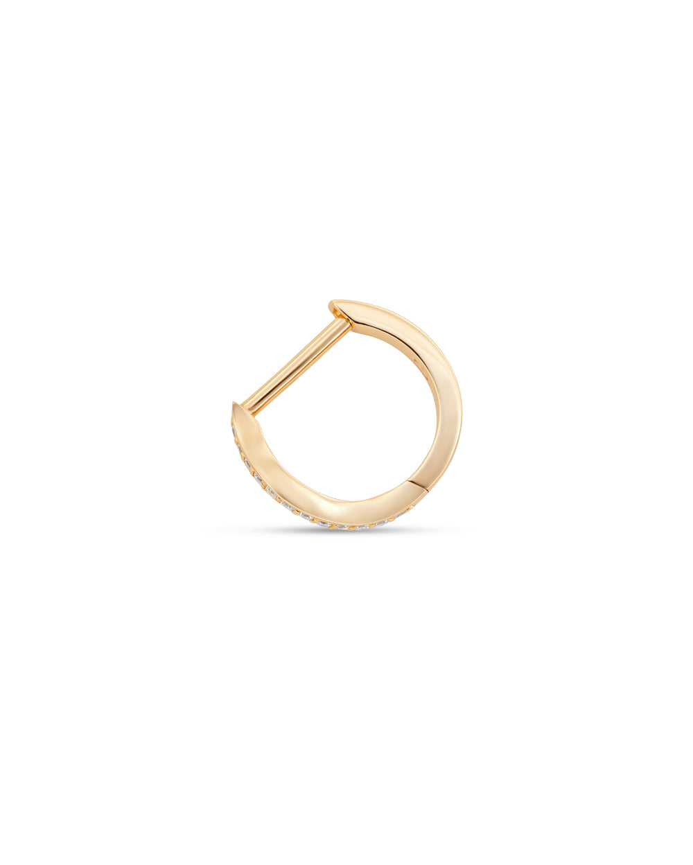 Covetear Wave Diamond Piercing Hoop#material_14k_YellowGold