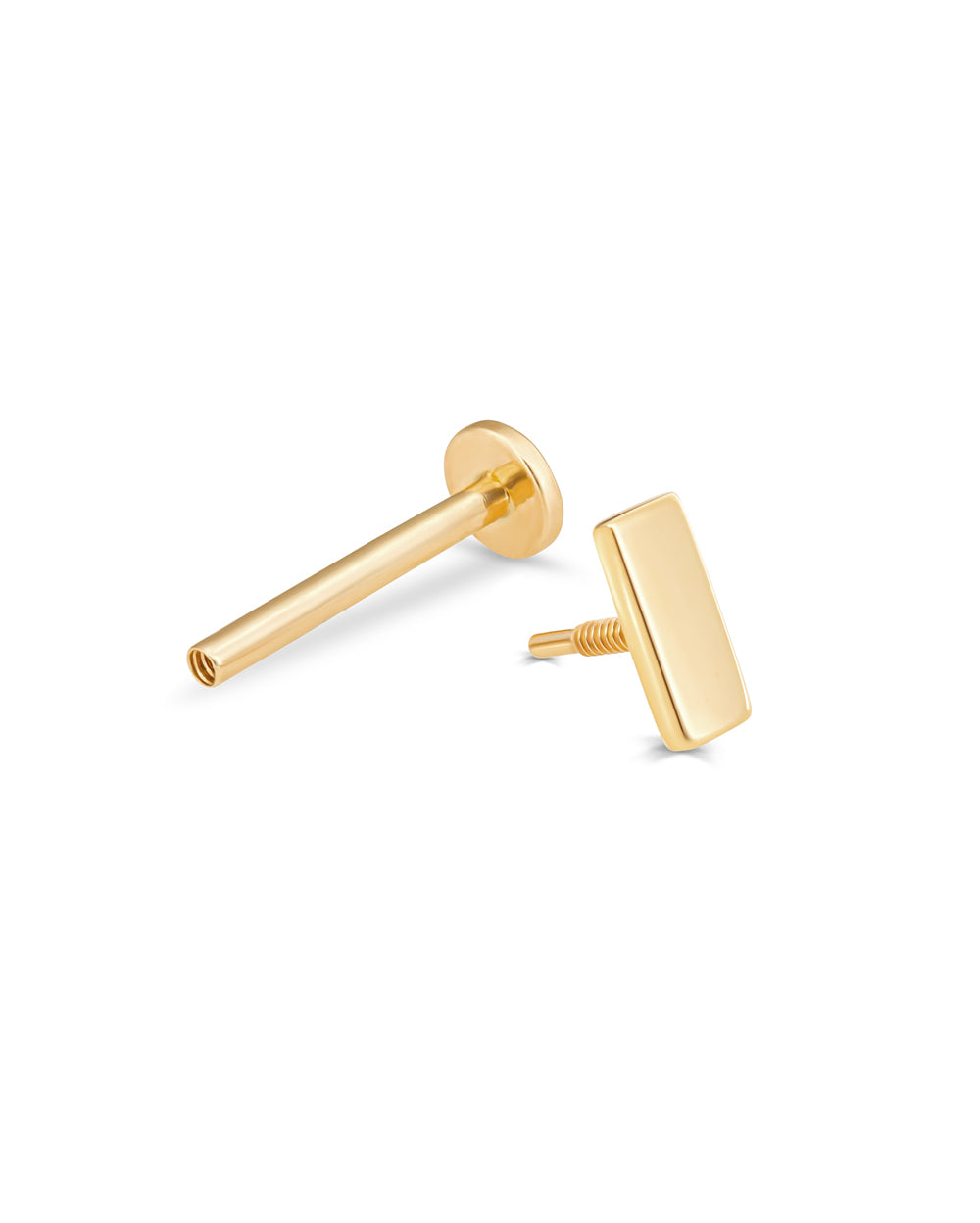 Covetear Petit Barre Cartilage Earring#material_14k_Yellow_Gold