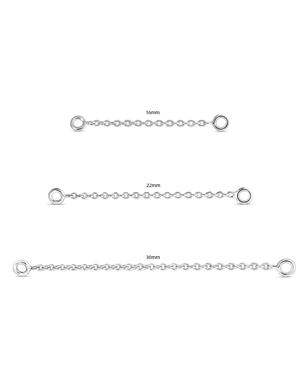 Covetear Linky Earring Connector Chain#material_14k_WhiteGold