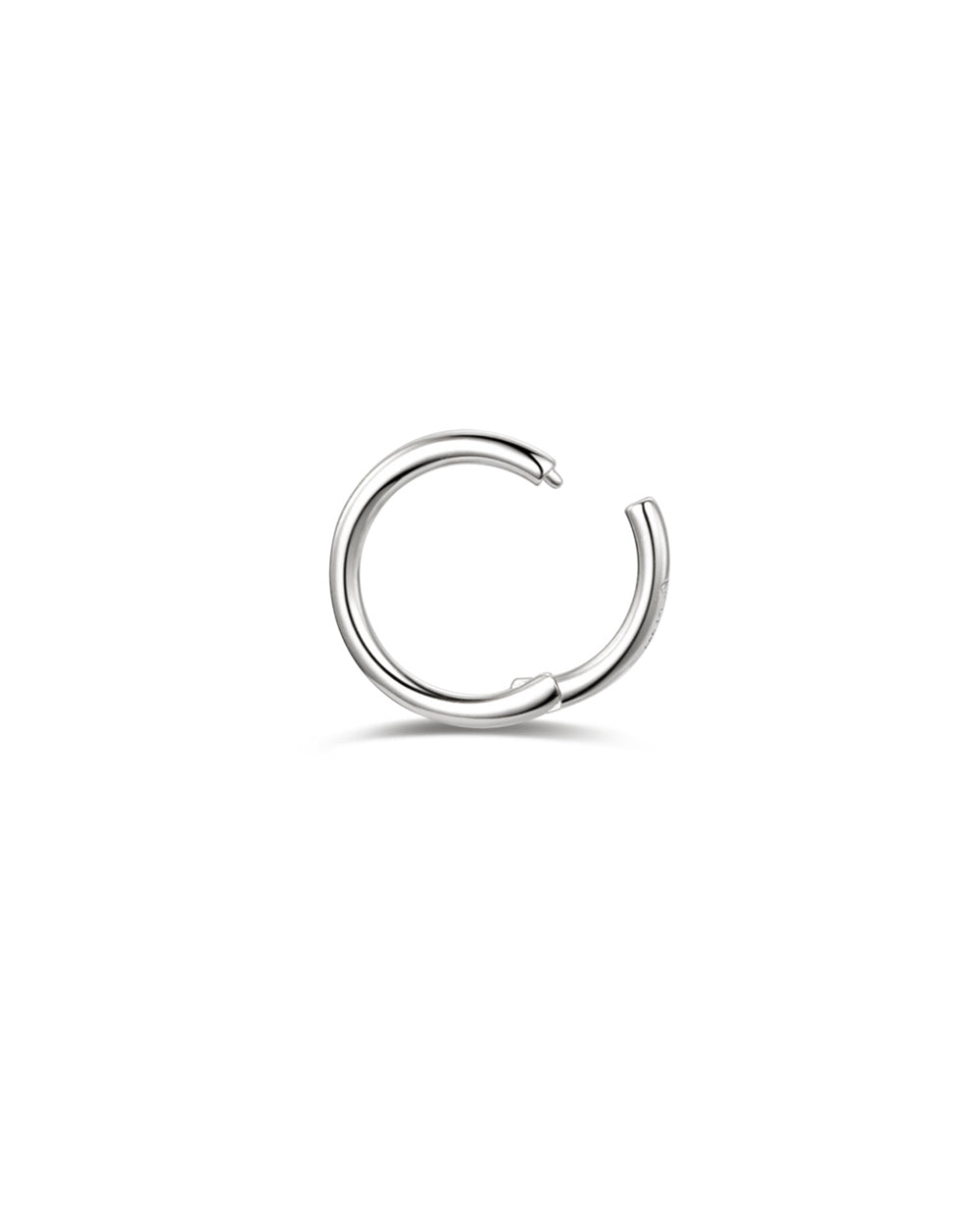 Covetear Petite Clicker Hoop Earring#material_14k_White_Gold