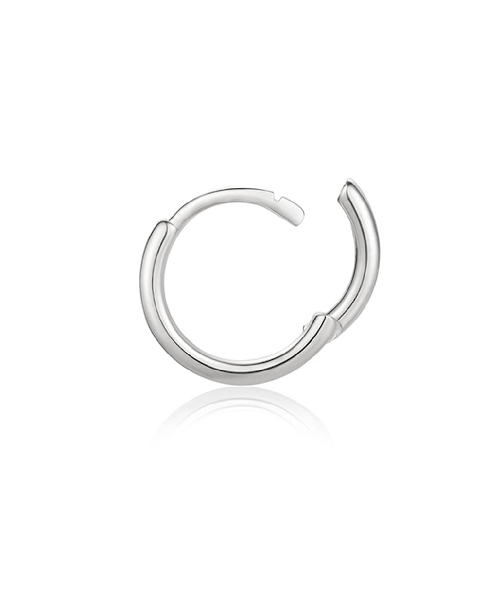 Covetear Essential Huggie#material_14k_White_Gold