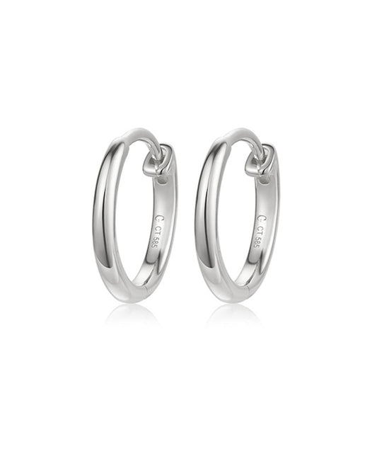 Covetear Essential Hoops#material_14k_White_Gold