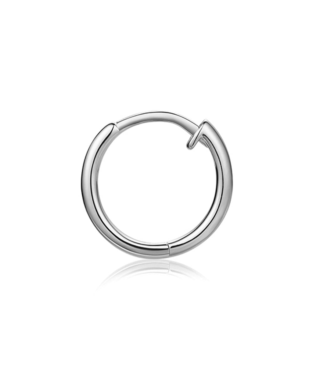 Covetear 15mm Always Hoop Earring#material_14k_WhiteGold