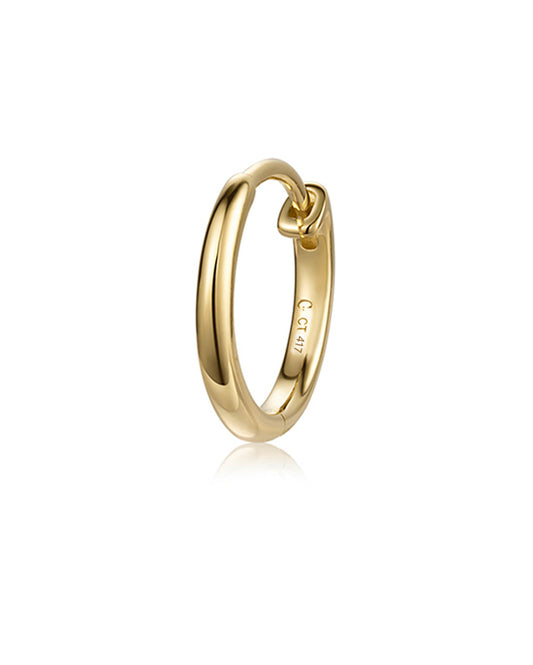 Covetear 15mm Always Hoop Earring#material_14k_Yellow_Gold