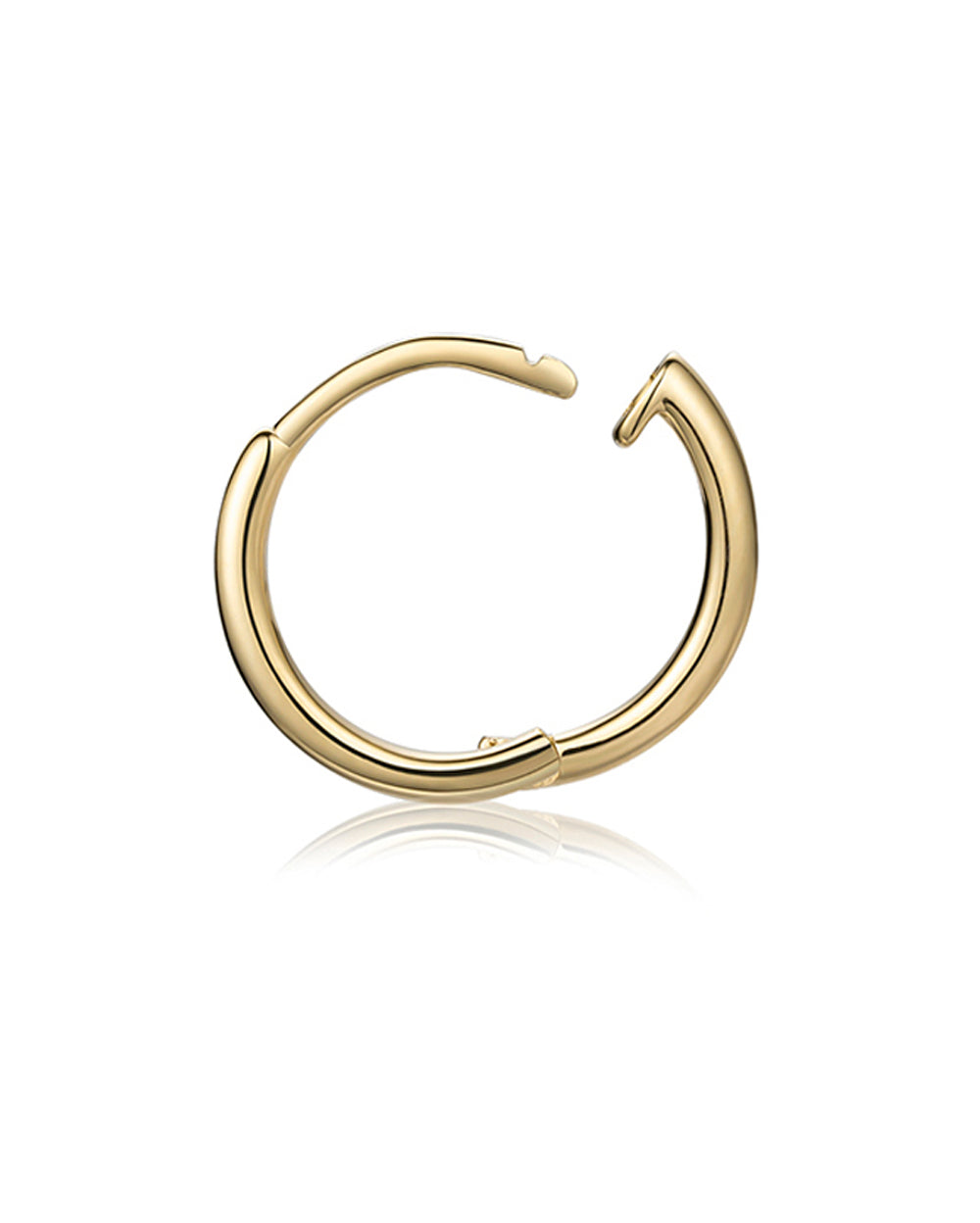 Covetear 15mm Always Hoop Earring#material_14k_Yellow_Gold