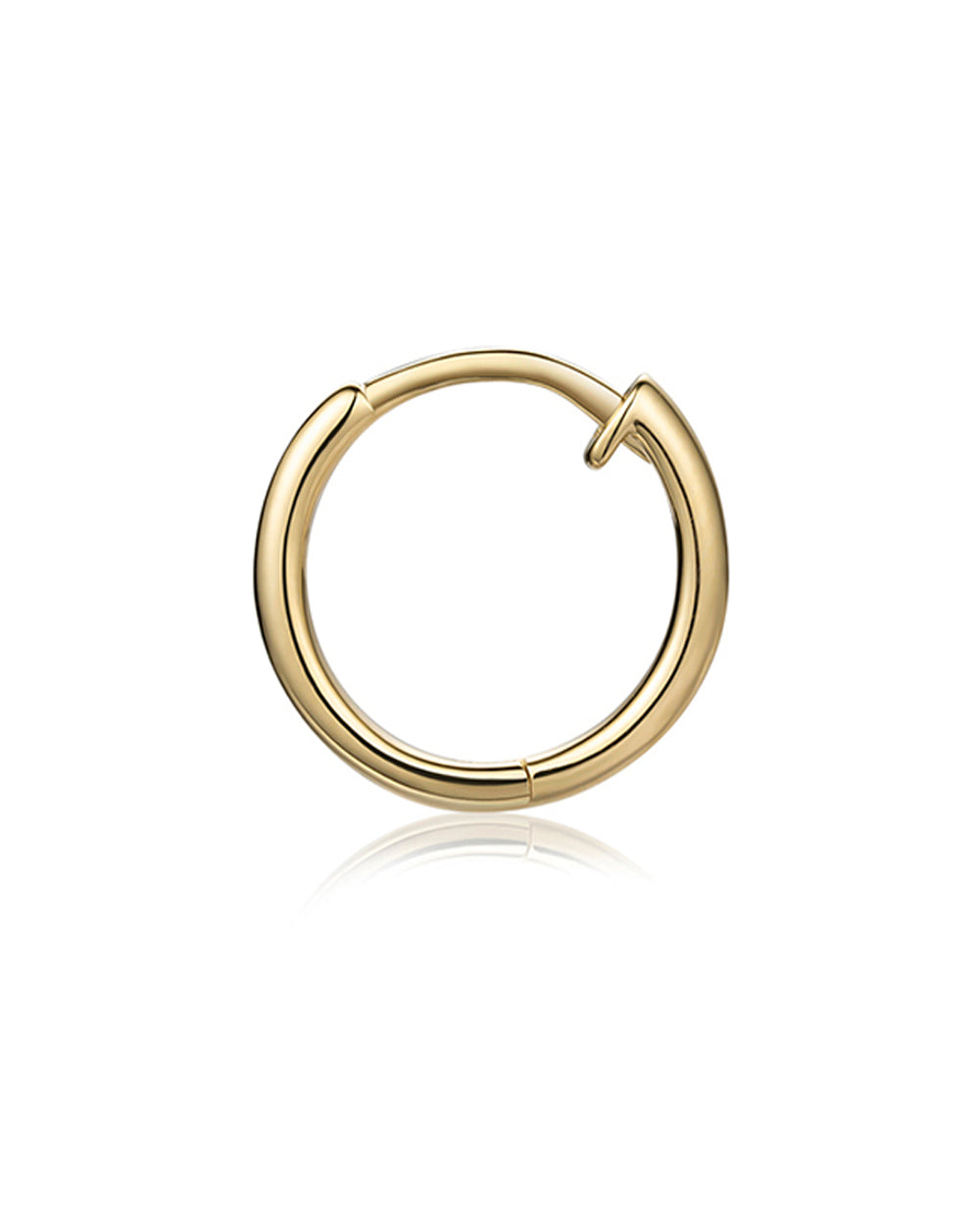 Covetear 15mm Always Hoop Earring#material_14k_Yellow_Gold